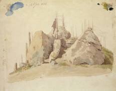 Rock and Tree: étude inachevée (Caspar David Friedrich) - Muzeo.com