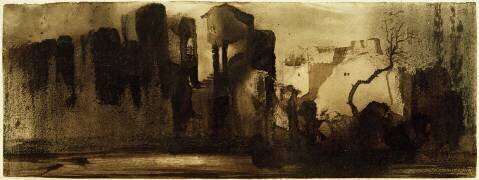 Ruines dans un paysage imaginaire (Victor Hugo) - Muzeo.com