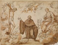 Saint Augustin hésitant entre le sang du Christ et le lait de la Vierge Marie (Alonso Cano) - Muzeo.com