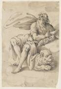 Saint Marc, assis sur un lion, écrivant (Conradt Weyler) - Muzeo.com