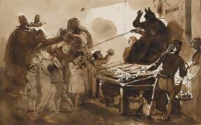 Scène de moeurs romaines, la Befana à Rome (François-Marius Granet) - Muzeo.com