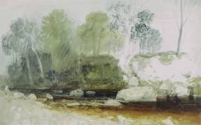 Sur le Washburn : Une étude (Joseph Mallord William Turner) - Muzeo.com