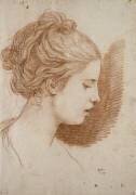 Tête de jeune fille de profil à droite (Jacques-Louis David) - Muzeo.com