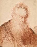 Tête d'un vieillard (Rembrandt) - Muzeo.com