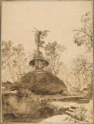 Tortue dans les jardins des Orsini à Bomarzo, près de Viterbe (Bartholomeus Breenbergh) - Muzeo.com