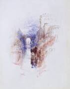 Un château italien au-dessus d'une rivière (Joseph Mallord William Turner) - Muzeo.com