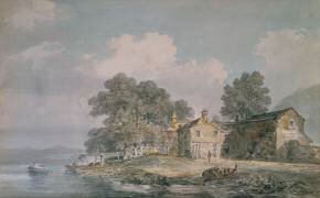 Une ferme au bord d'un lac dans le Lake District (Joseph Mallord William Turner) - Muzeo.com