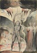 Vanni Fucci 'making figs' against God (William Blake) - Muzeo.com