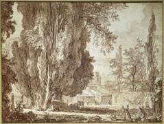 Villa d'Este près de Tivoli (Jean-Honoré Fragonard) - Muzeo.com