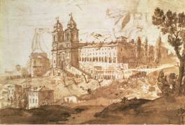 Vue de l'église de S. Trinita dei Monti (Claude Gellée) - Muzeo.com