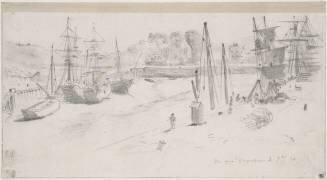 Vue du quai Duquesne à Dieppe (Eugène Delacroix) - Muzeo.com
