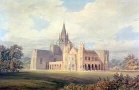 Vue en perspective de l'abbaye de Fonthill depuis le sud-ouest (Joseph Mallord William Turner) - Muzeo.com