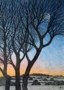 Arbres et Lune (Ann Brain) - Muzeo.com