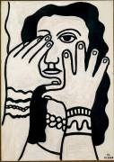 La femme aux cheveux noirs (Fernand Léger) - Muzeo.com