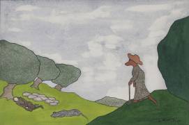 Fables de la Fontaine : le Loup devenu berger (Léopold Chauveau) - Muzeo.com