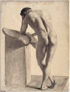 Académie d'homme, vu de dos, debout (Ernest Hébert) - Muzeo.com