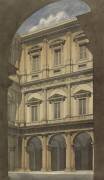 Album des Vues de Rome : Palais Farnèse, la Cour (Louis Boitte) - Muzeo.com