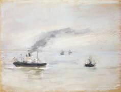 Ambiance de jour de pluie près de l'Elbe (Max Liebermann) - Muzeo.com