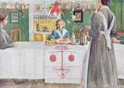 Amis de la ville - Scène de salle à manger (Carl Larsson) - Muzeo.com