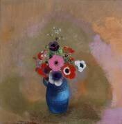 Anémones dans un vase bleu (Odilon Redon) - Muzeo.com