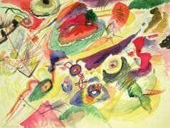 Aquarelle avec une tache rouge (Wassily Kandinsky) - Muzeo.com