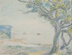 Arbres au bord de la mer (Alfred Sisley) - Muzeo.com