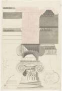 Athènes, Erechtéion, portique sud, base, chapiteau, coupe de l'entablement (Alphonse Gosset) - Muzeo.com