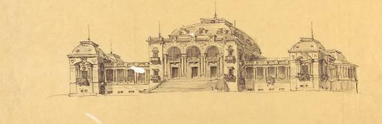 Avant-projet pour le Casino de Royan, vue perspective (Gaston Redon) - Muzeo.com