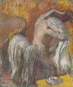 Baigneuse assise se séchant le cou (Edgar Degas) - Muzeo.com