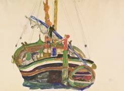 Bateau de pêche de Trieste (Egon Schiele) - Muzeo.com