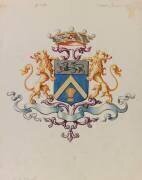 Blason aux armes de la famille de Ravinel (Emile Gallé) - Muzeo.com