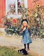 Brita avec des tournesols (Carl Larsson) - Muzeo.com