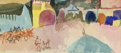 Café dans une rue du quartier de Tunis (Paul Klee) - Muzeo.com