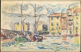 Carnet : Port d'une ville de la côte Méditerranéenne (Paul Signac) - Muzeo.com
