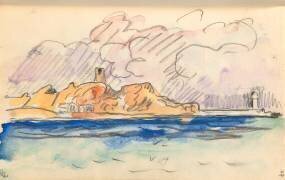 Carnet : Vue de l'île Rousse (Paul Signac) - Muzeo.com