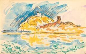 Carnet : Vue de l'île Rousse (Paul Signac) - Muzeo.com