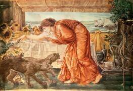 Circé versant du poison dans un vase et attendant l'arrivée d'Ulysse (Edward Burne-Jones) - Muzeo.com