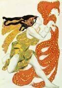 Création de costumes pour une bacchante dans 'Narcisse' de Tcherepnin (Léon Bakst) - Muzeo.com