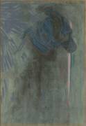 Crépuscule : personnage en bleu (Alfons Mucha) - Muzeo.com