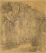 Croquis de composition pour le Christ dans le Temple (Max Liebermann) - Muzeo.com