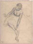 Danseuse ajustant son chausson (Edgar Degas) - Muzeo.com