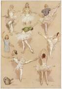 Danseuses de ballet s'exerçant à l'Académie Française de Musique et de Danse (anonyme) - Muzeo.com