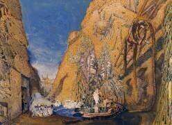Décor pour le «Dieu Bleu» (Léon Bakst) - Muzeo.com