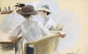 Deux dames au bord de l'eau (Max Liebermann) - Muzeo.com