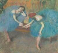 Deux danseuses au repos ou Danseuses en bleu (Edgar Degas) - Muzeo.com