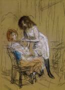 Deux femmes dans une chambre à coucher (William James Glackens) - Muzeo.com