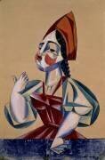 Esquisse de costume pour théâtre de marionnettes (Lioubov Popova) - Muzeo.com