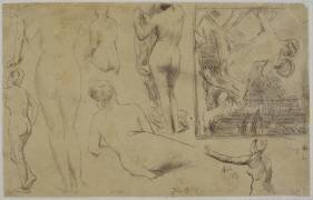 Esquisses de femmes nues vues de dos (Henri Fantin-Latour) - Muzeo.com