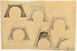 Esquisses de l'arc décoratif de la Tour Eiffel (Gustave Eiffel) - Muzeo.com