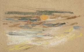 Etude de ciel au soleil couchant (Eugène Boudin) - Muzeo.com